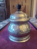 Belül aranyozott, régi fém cukortartó vagy bonbonier