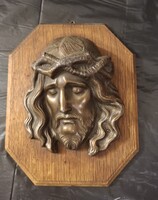 Jézus arc  dombormű falidísz.