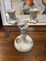 Herendi gyertyatartó virág mintás