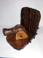 Vintage fa IPARMŰVÉSZ KÉPCSARNOK - KÖNYVTÁMASZ - MOZSÁRÁGYÚ a képek szerint