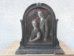 Szecessziós antik asztali fényképtartó, képkeret