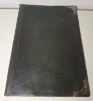 Antique monarchy-era marked silver clasp J. DEMUTH green document case leather folder