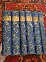 IKONIKUS CHOLNOKY JENŐ: A FÖLD ÉS ÉLETE I-VI  AZ ÖSSZES TÉRKÉPPEL!!!- IGEN SZÉP ÁLLAPOT!