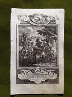 Michael Heinrich Rentz (1701-1758) barokk rézmetszet a Haláltánc sorozatból,  1753.