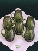 Bohemia,zöld feles pohár készlet