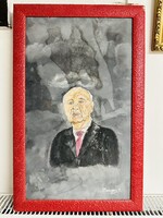 Kádár János signed portrait
