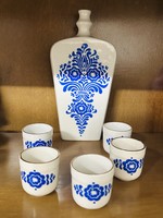 Alföldi porcelán kulacs + 5 pohár