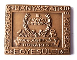 OMBKE III. Magyar Bányászati és Kohászati Öntőnapok Budapest plakett