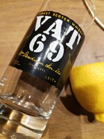 Vintage, üveg pohár - whiskeys  / VAT 69