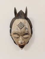Afrikai maszk patinás fa maszk Punu népcsoport Gabon africká maska afrikanische Maske 410 5836