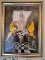 Szürrealista festmény.