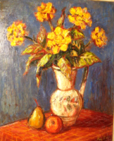 GARANTÁTAN EREDETI CSODÁS RÉTI MÁTYÁS / 1922-2002 /  VIRÁGCSENDÉLET