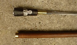 Náci német markolatú tőrösbot, sétabot, túrabot kihúzható pengés