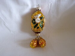 RETRÓ STÍLUSÚ ÜVEG KARÁCSONYFADÍSZ - "KAKUKKOS ÓRA"!