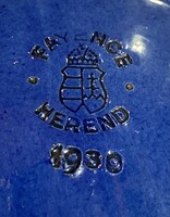 Ritka Herendi Fayence (fajansz) kaspó az 1930-as évből 14 cm magas  felül 18 cm széles