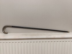 Antique walking stick 800s hallmark silver tipped stick walking stick film theater costume prop 412 5839