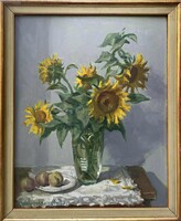 Csáky- Maronyák József: Napraforgó csendélet
