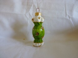 RETRÓ STÍLUSÚ ÜVEG KARÁCSONYFADÍSZ - SZALONCUKOR!