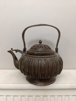 Antik tibeti bronzírozott vörösréz teás kanna buddhista kancsó Ázsia Tibet Buddha 341 5849