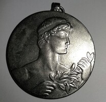 Régi FÉM békebeli szocreál sport díj - ATLÉTIKA - FÉM EZÜST- HIBÁTLAN a képek szerint