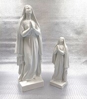 2 darab Herendi Madonna 46 cm és 29 cm magas