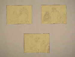 Szabó Vladimir (1905–1991) PETŐFI KÖTETHEZ KÉSZÜLT 3 db GRAFIKA - JELENET