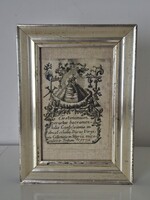 XVIII. századi keretezett Stayer szűzanya metszet 1776