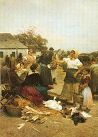 Képeslap:  Deák-Ébner Lajos festmény.