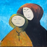 Kelemen Pál (1942-1999): búcsúztató_olaj farost szignózott_73x73