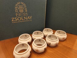 Főnix mintás Zsolnay szalvéta gyűrű