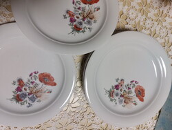 Kahla pipacsos porcelán lapos tányér