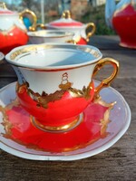 Baranovka Red Buton orosz  vintage porcelán teás