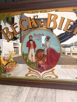 Vintage Beck’s Bier reklámtükör