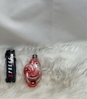 Retro üveg karácsonyfadísz,kakas