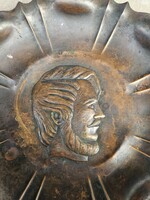 Kossuth Lajos réz tányér