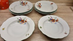 Rare Zsolnay poppy-patterned deep plates