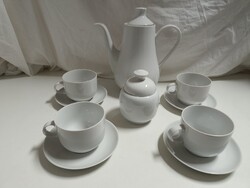 Hófehér porcelán teás készlet - 4 személyes