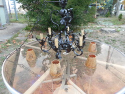 Kovácsolt vas csillár 6 ágú