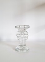 Vintage Pukeberg Sweden iceglass gyertyatartó, LV 416