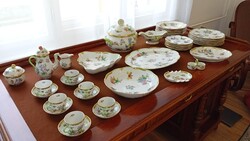 Herendi Viktória mintás 6sz étkészlet + 6sz mokkás/kávés készlet