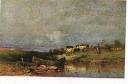 Képeslap:  Mészöly Géza festmény.