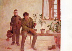 Képeslap:  Ferenczy Károly festmény.