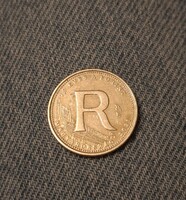 2021 - 75 éves a forint - 5 Forintos forgalmi emlékérme - Betűi (" R ")