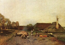 Képeslap:  Mészöly Géza festmény.