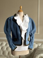 40-42-es tiroli, bajor, kézzel kötött Trachten kardigán, 100% gyapjú, eredeti hangulat