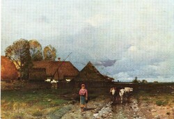 Képeslap:  Mészöly Géza festmény.