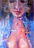 Szégyenlős art by Konrad Biro. Igazi kvalitás a savarián. 30x20 cm. Egy hét-egy esély.