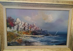 Kabul Adilov - Várakozás  30x50 olajfestmény