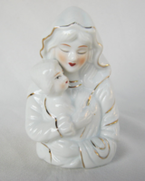 Madonna Szűzanya gyermekével porcelán szobor
