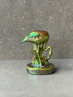 Nagyon ritka antik Zsolnay ﻿eozin mázas flamingó kerámia, Sinkó terv.